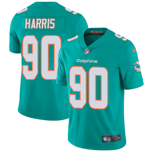 Nike Dolphins #90 Charles Harris Aqua Green Team Color Youth Stitched NFL Vapor Untouchable Limited Jersey