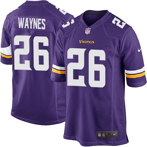 Nike Vikings #26 Trae Waynes Purple Team Color Youth Stitched NFL Elite Jersey