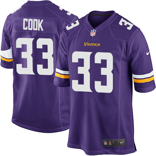 Nike Vikings #33 Dalvin Cook Purple Team Color Youth Stitched NFL Elite Jersey