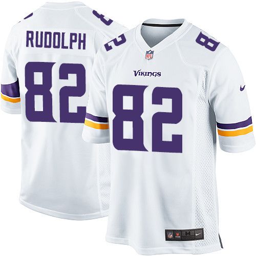 Nike Vikings #82 Kyle Rudolph White Youth Stitched NFL Elite Jersey - Click Image to Close