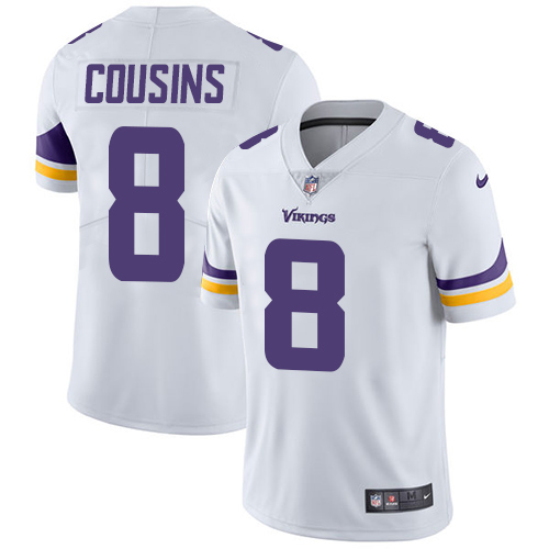 Nike Vikings #8 Kirk Cousins White Youth Stitched NFL Vapor Untouchable Limited Jersey - Click Image to Close