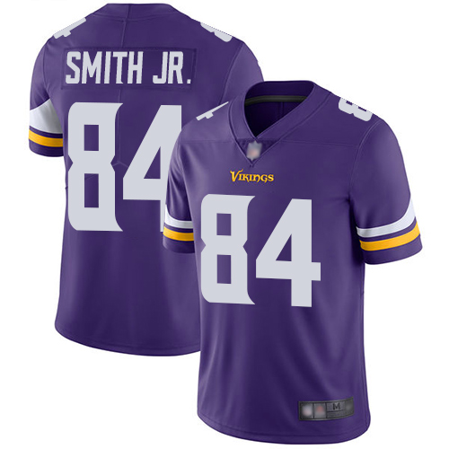 Vikings #84 Irv Smith Jr. Purple Team Color Youth Stitched Football Vapor Untouchable Limited Jersey - Click Image to Close