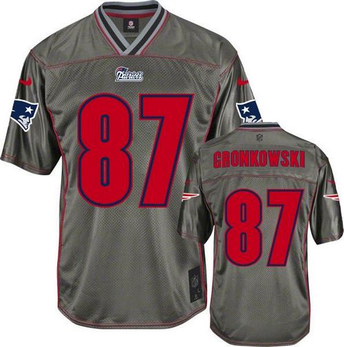 Nike Patriots #87 Rob Gronkowski Grey Youth Stitched NFL Elite Vapor Jersey