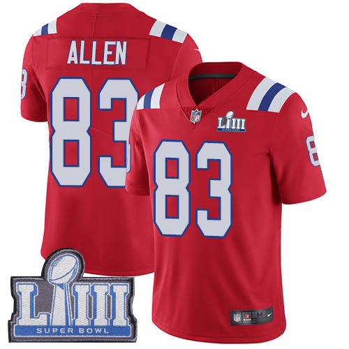 Nike Patriots #83 Dwayne Allen Red Alternate Super Bowl LIII Bound Youth Stitched NFL Vapor Untouchable Limited Jersey