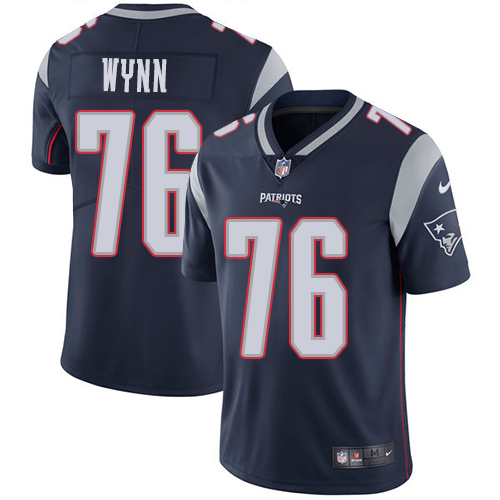 Nike Patriots #76 Isaiah Wynn Navy Blue Team Color Youth Stitched NFL Vapor Untouchable Limited Jersey