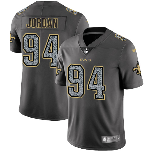 Nike Saints #94 Cameron Jordan Gray Static Youth Stitched NFL Vapor Untouchable Limited Jersey - Click Image to Close