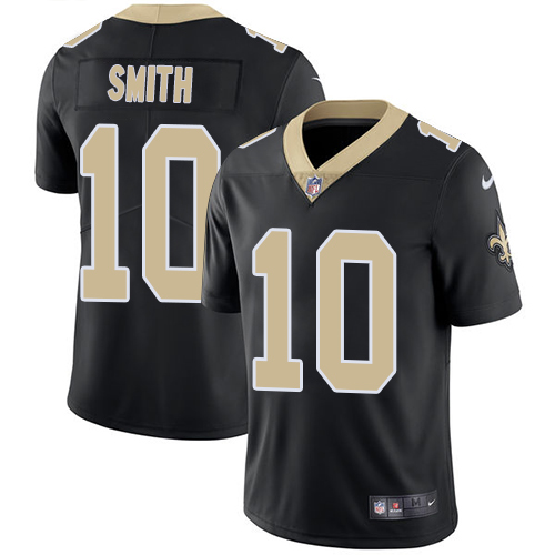 Nike Saints #10 Tre'Quan Smith Black Team Color Youth Stitched NFL Vapor Untouchable Limited Jersey - Click Image to Close