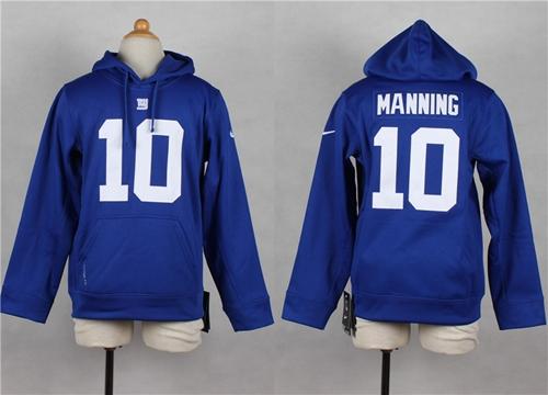 Nike Giants #10 Eli Manning Royal Blue Youth Player NFL Hoodie