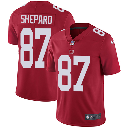 Nike Giants #87 Sterling Shepard Red Alternate Youth Stitched NFL Vapor Untouchable Limited Jersey - Click Image to Close