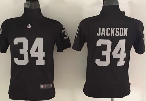 Nike Raiders #34 Bo Jackson Black Team Color Youth Stitched NFL Elite Jersey