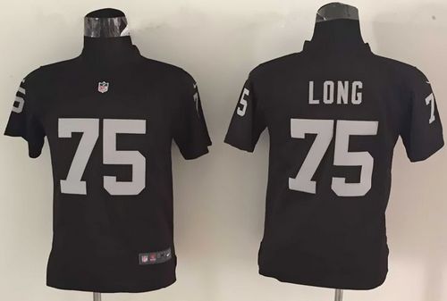 Nike Raiders #75 Howie Long Black Team Color Youth Stitched NFL Elite Jersey