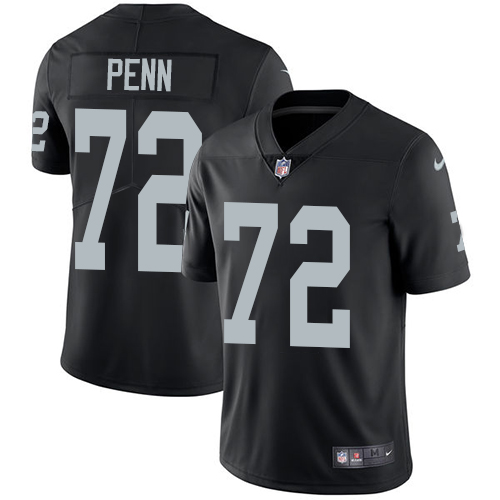 Nike Raiders #72 Donald Penn Black Team Color Youth Stitched NFL Vapor Untouchable Limited Jersey - Click Image to Close