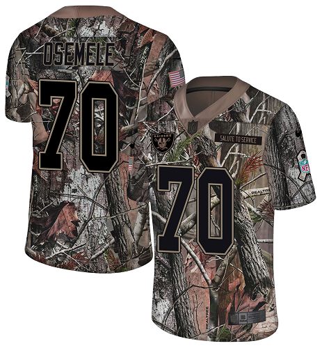 Nike Raiders #70 Kelechi Osemele Camo Youth Stitched NFL Limited Rush Realtree Jersey