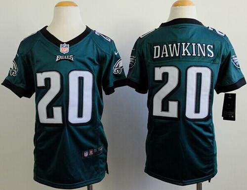 Nike Eagles #20 Brian Dawkins Midnight Green Team Color Youth Stitched NFL Elite Jersey