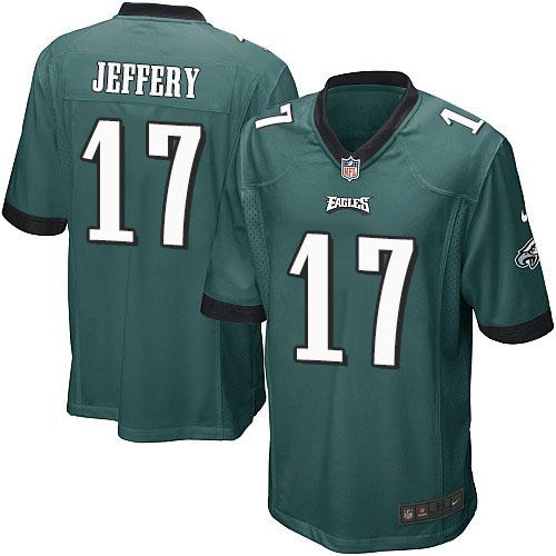 Nike Eagles #17 Alshon Jeffery Midnight Green Team Color Youth Stitched NFL New Elite Jersey - Click Image to Close