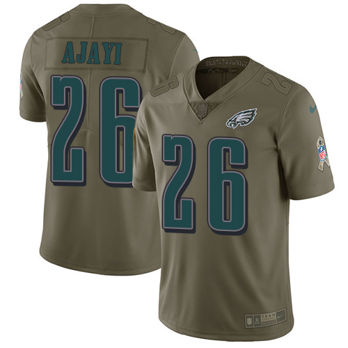 Nike Eagles #26 Jay Ajayi Olive Youth Stitched NFL Limited 2017 Salute to Service Jersey