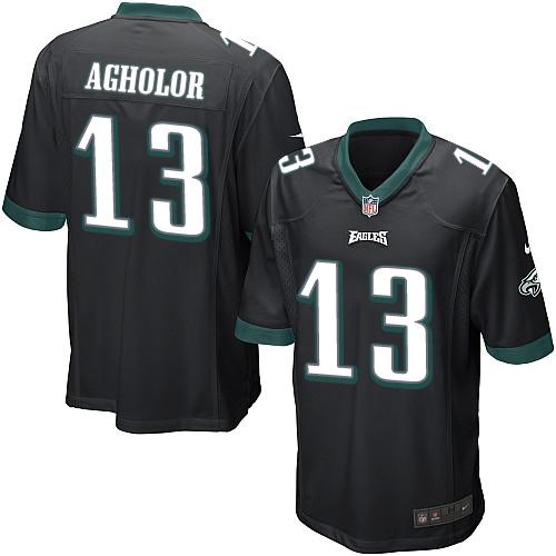 Nike Eagles #13 Nelson Agholor Black Alternate Youth Stitched NFL New Elite Jersey