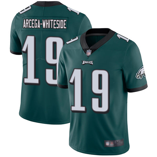 Eagles #19 JJ Arcega-Whiteside Midnight Green Team Color Youth Stitched Football Vapor Untouchable Limited Jersey - Click Image to Close