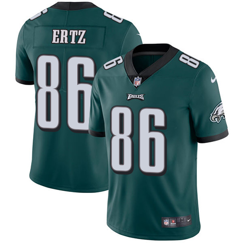 Nike Eagles #86 Zach Ertz Midnight Green Team Color Youth Stitched NFL Vapor Untouchable Limited Jersey - Click Image to Close