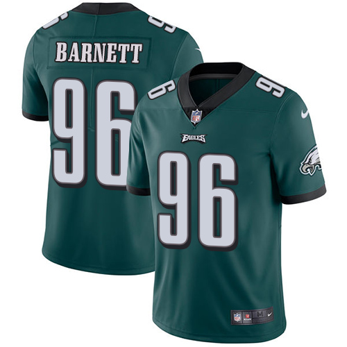 Nike Eagles #96 Derek Barnett Midnight Green Team Color Youth Stitched NFL Vapor Untouchable Limited Jersey - Click Image to Close