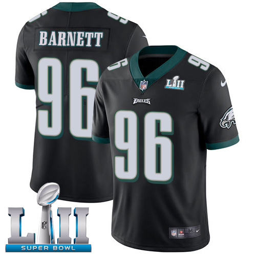 Nike Eagles #96 Derek Barnett Black Alternate Super Bowl LII Youth Stitched NFL Vapor Untouchable Limited Jersey