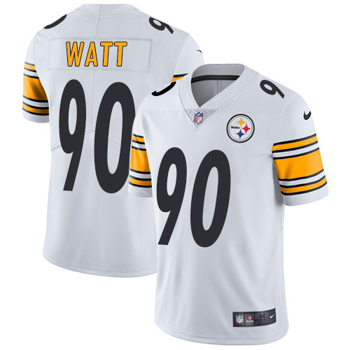 Nike Steelers #90 T. J. Watt White Youth Stitched NFL Vapor Untouchable Limited Jersey