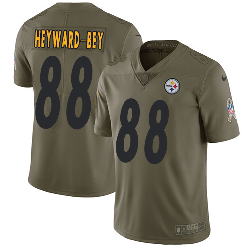 Nike Steelers #88 Darrius Heyward-Bey Olive Youth Stitched NFL Limited 2017 Salute to Service Jersey