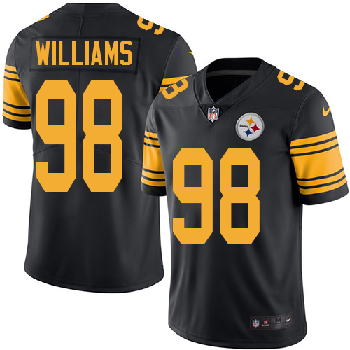 Nike Steelers #98 Vince Williams Black Youth Stitched NFL Limited Rush Jersey - Click Image to Close