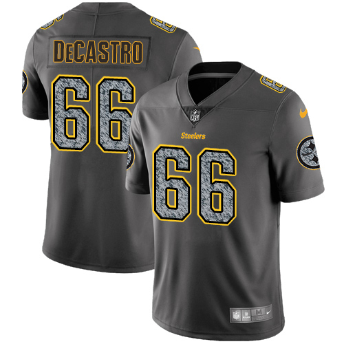 Nike Steelers #66 David DeCastro Gray Static Youth Stitched NFL Vapor Untouchable Limited Jersey - Click Image to Close