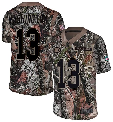 Nike Steelers #13 James Washington Camo Youth Stitched NFL Limited Rush Realtree Jersey