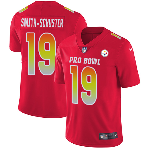 Nike Steelers #19 JuJu Smith-Schuster Red Youth Stitched NFL Limited AFC 2019 Pro Bowl Jersey