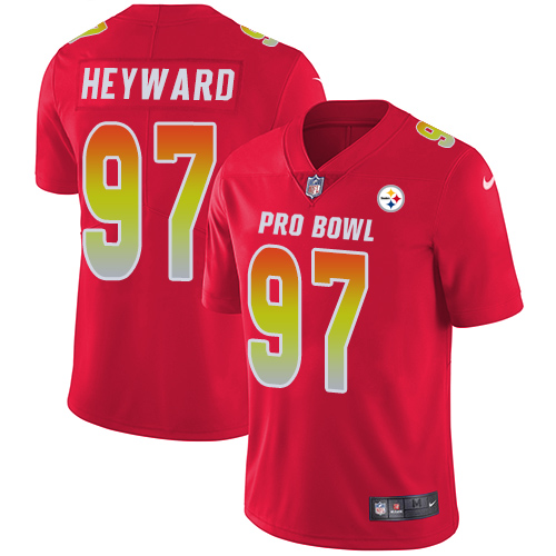 Nike Steelers #97 Cameron Heyward Red Youth Stitched NFL Limited AFC 2019 Pro Bowl Jersey - Click Image to Close