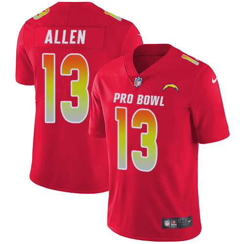 Nike Chargers #13 Keenan Allen Red Youth Stitched NFL Limited AFC 2018 Pro Bowl Jersey - Click Image to Close