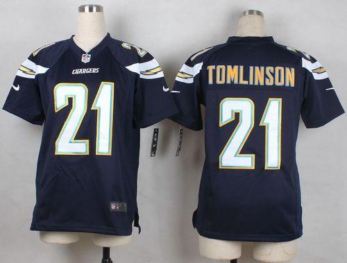 Nike Chargers #21 LaDainian Tomlinson Navy Blue Team Color Youth Stitched NFL New Elite Jersey