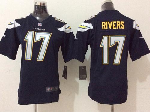 Nike Chargers #17 Philip Rivers Navy Blue Team Color Youth Stitched NFL New Elite Jersey