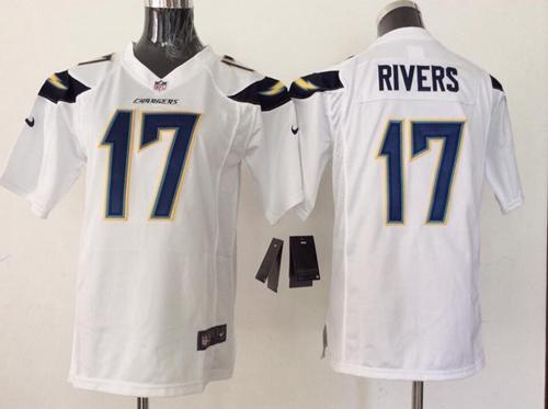 Nike Chargers #17 Philip Rivers White Youth Stitched NFL New Elite Jersey