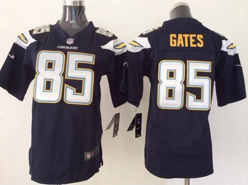 Nike Chargers #85 Antonio Gates Navy Blue Team Color Youth Stitched NFL New Elite Jersey