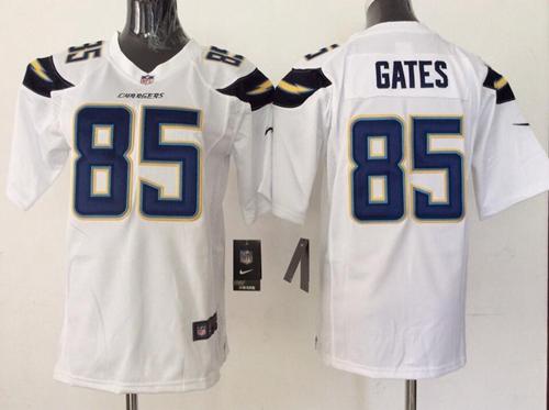 Nike Chargers #85 Antonio Gates White Youth Stitched NFL New Elite Jersey