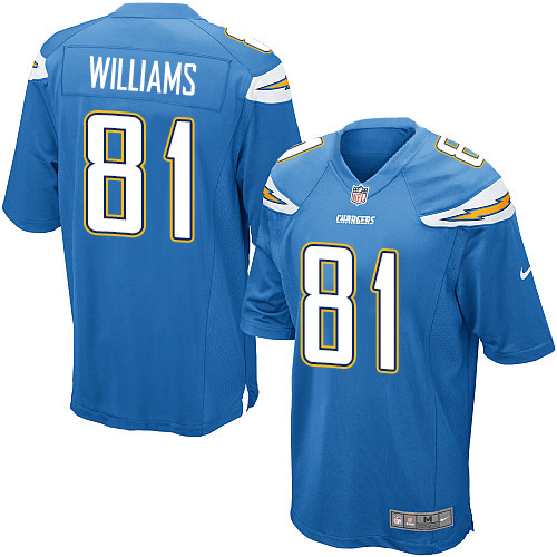 Nike Chargers #81 Mike Williams Electric Blue Alternate Youth Stitched NFL New Elite Jersey