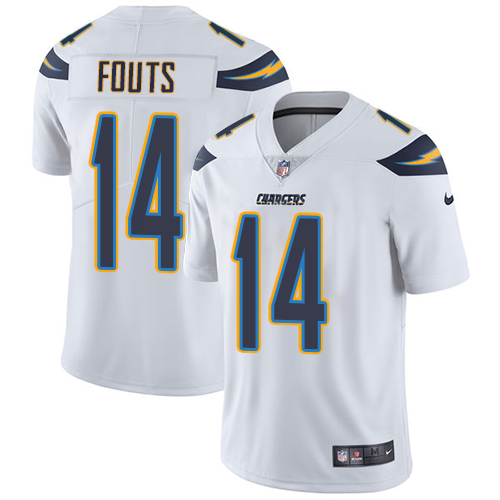 Nike Chargers #14 Dan Fouts White Youth Stitched NFL Vapor Untouchable Limited Jersey - Click Image to Close