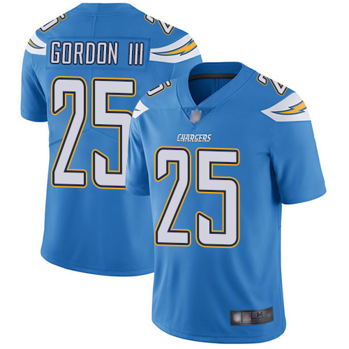 Chargers #25 Melvin Gordon III Electric Blue Alternate Youth Stitched Football Vapor Untouchable Limited Jersey - Click Image to Close