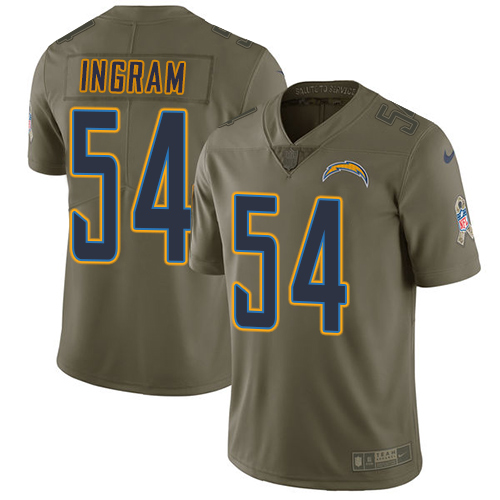 Nike Chargers #54 Melvin Ingram Olive Youth Stitched NFL Limited 2017 Salute to Service Jersey