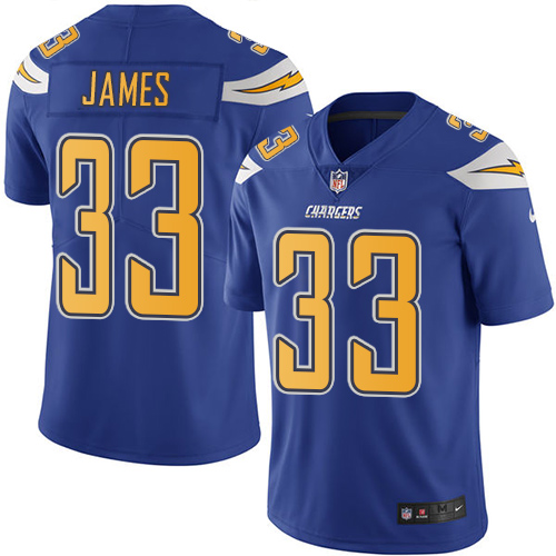 Nike Chargers #33 Derwin James Electric Blue Youth Stitched NFL Limited Rush Jersey - Click Image to Close