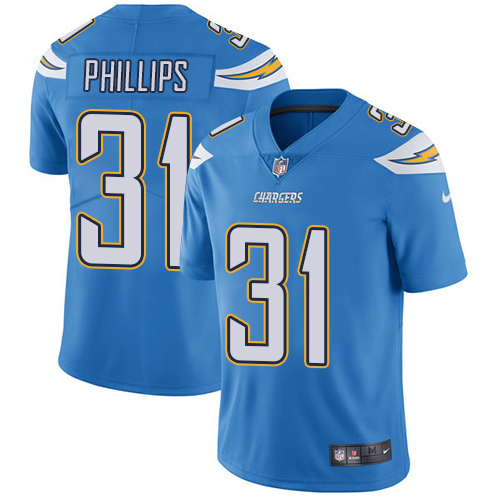 Nike Chargers #31 Adrian Phillips Electric Blue Alternate Youth Stitched NFL Vapor Untouchable Limited Jersey - Click Image to Close