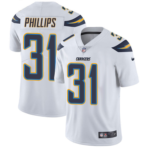 Nike Chargers #31 Adrian Phillips White Youth Stitched NFL Vapor Untouchable Limited Jersey - Click Image to Close