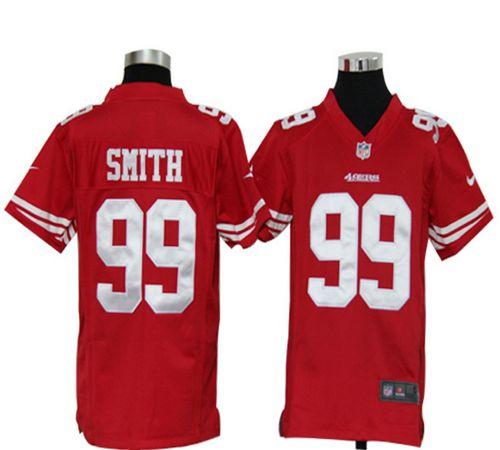 Nike 49ers #99 Aldon Smith Red Team Color Youth Stitched NFL Elite Jersey