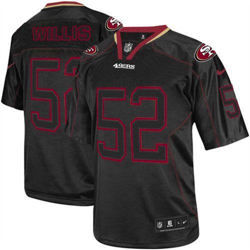 Nike 49ers #52 Patrick Willis Lights Out Black Youth Stitched NFL Elite Jersey