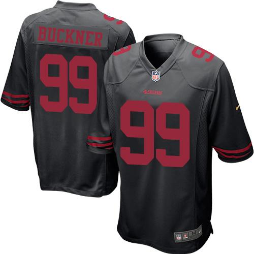 Nike 49ers #99 DeForest Buckner Black Alternate Youth Stitched NFL Elite Jersey - Click Image to Close