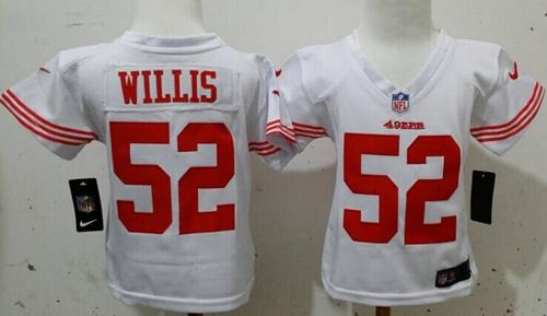 Toddler Nike 49ers #52 Patrick Willis White Stitched NFL Elite Jersey - Click Image to Close