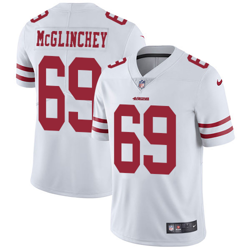 Nike 49ers #69 Mike McGlinchey White Youth Stitched NFL Vapor Untouchable Limited Jersey - Click Image to Close